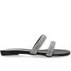 Sandalias tiras dobles brillos