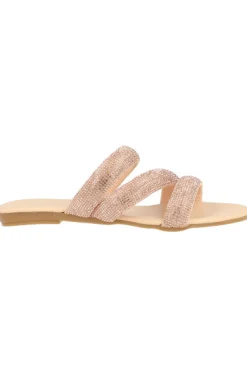 Sandalias Triple Tira Brillos