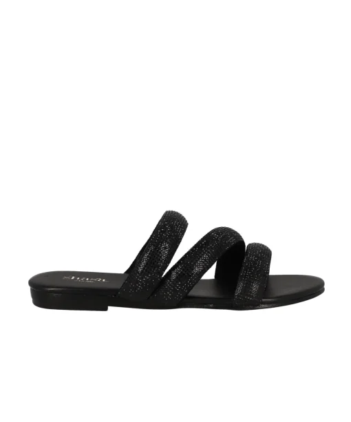 Sandalias Triple Tira Brillos
