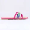 Sandalias triple tira brillos