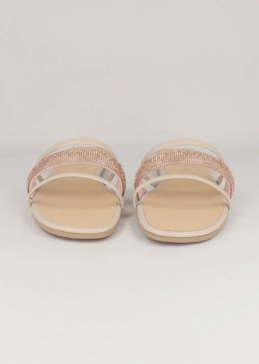 Sandalias triple tira brillos