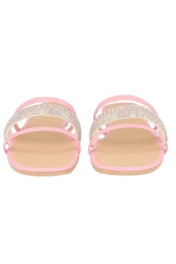 Sandalias triple tira brillos