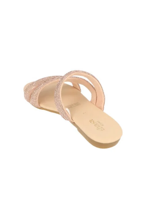 Sandalias Triple Tira Brillos