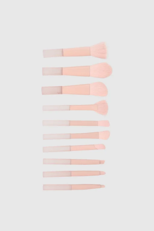 Set 10 brochas mitad transparente