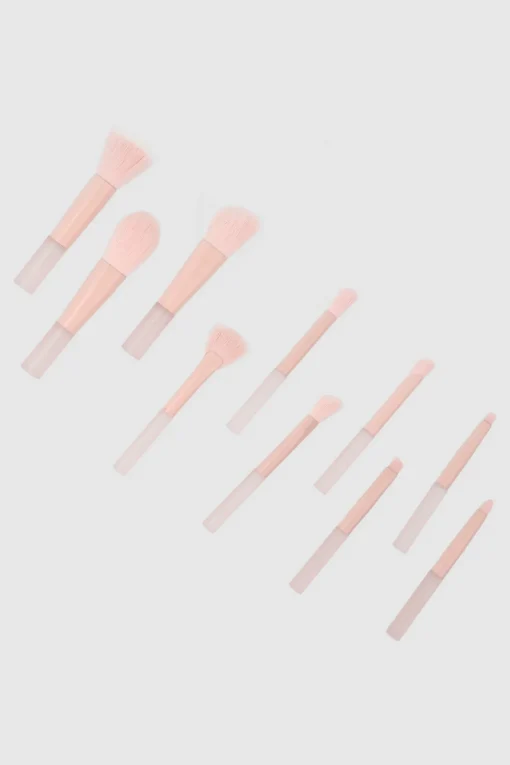 Set 10 brochas mitad transparente