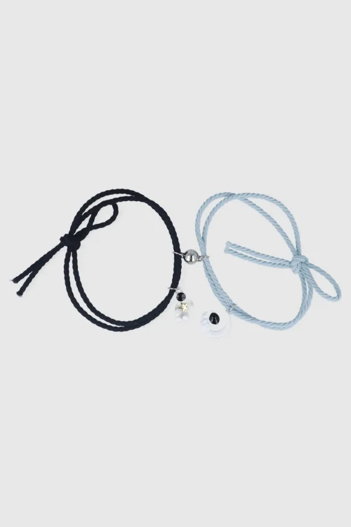 Set 2 P Pulseras Astronauta Estrella Iman
