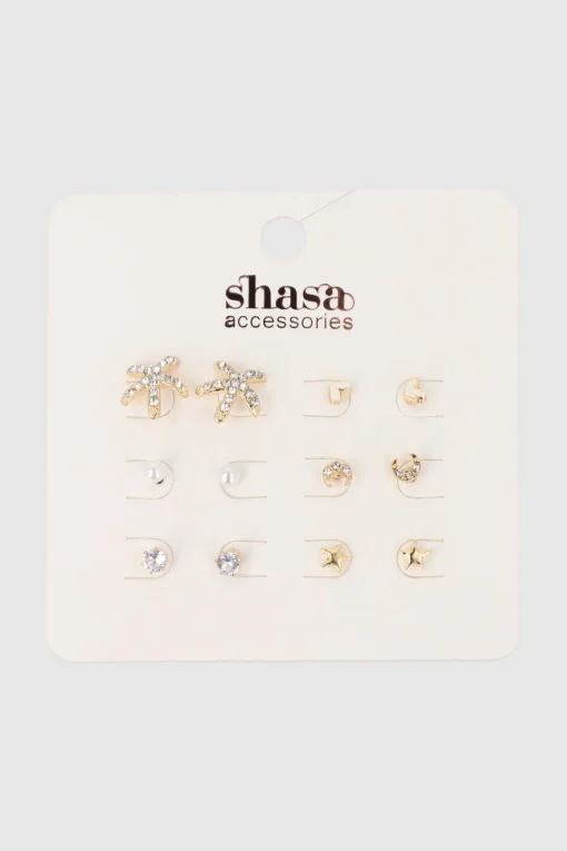Set 6 Pares Aretes Studs