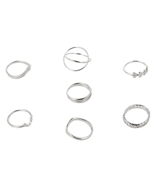 Set 7 Piezas Anillos Media Luna