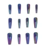 Set 12 uñas adheribles tornasol