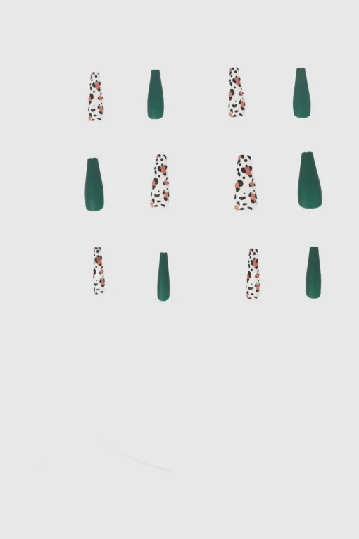 Set 12 uñas animal print