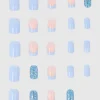 Set 24 uñas copo de nieve