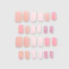 Set 24 Uñas Cuadradas Mate Multicolor