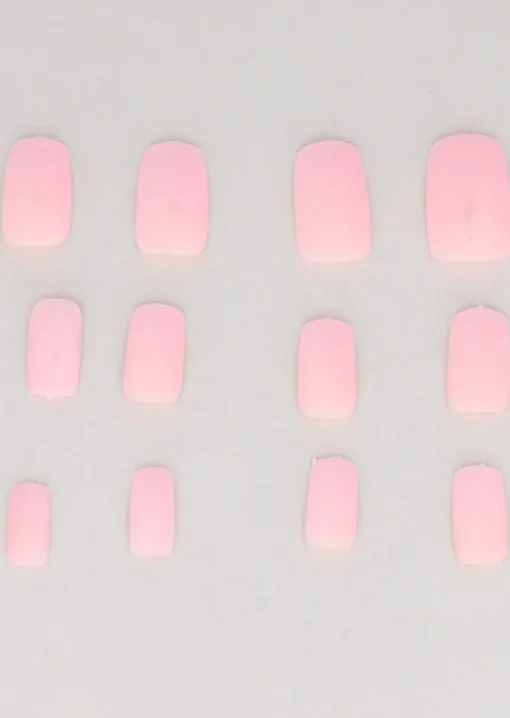 Set 12 uñas cuadradas mate pastel
