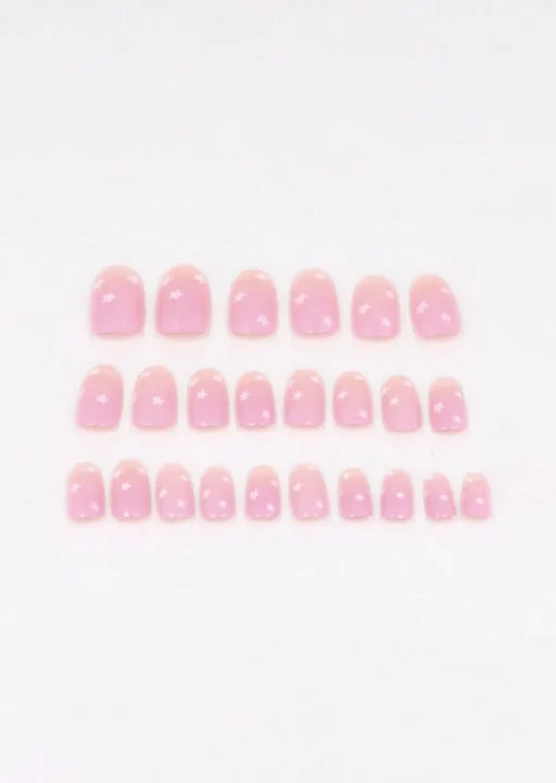 Set 24 uñas estrellas