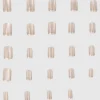 Set 24 uñas french metalico efecto ojo de gato