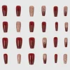 Set 24 uñas glitter mix