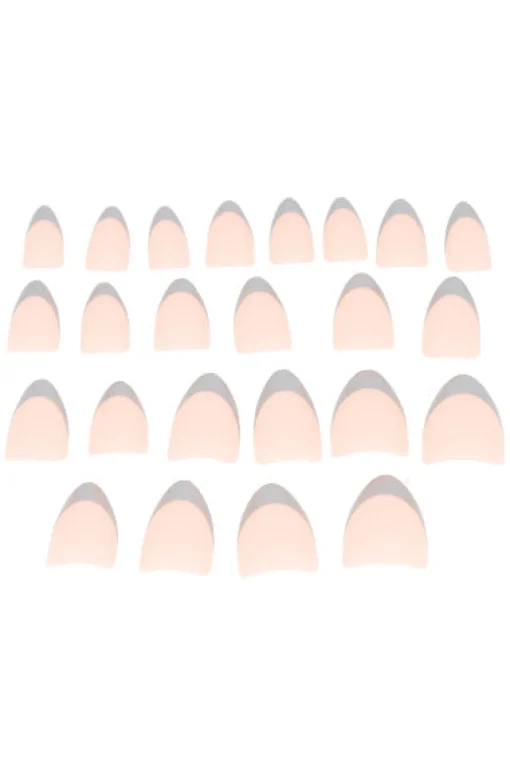 Set 24 uñas metálicas pointy