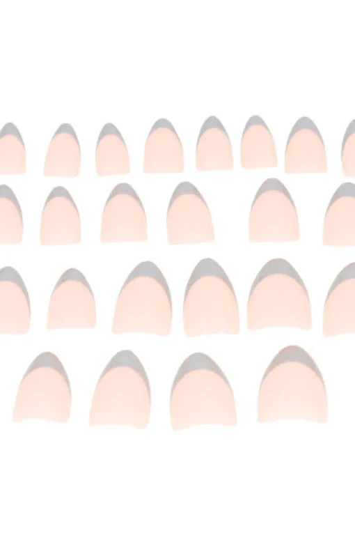 Set 24 uñas metálicas pointy