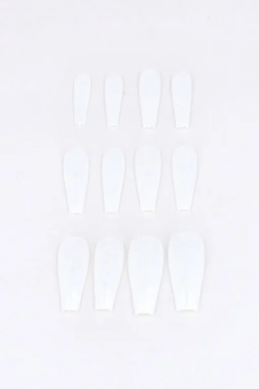 Set 12 Uñas Postizas Largas Manchas