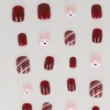 Set 24 uñas postizas navideñas reno