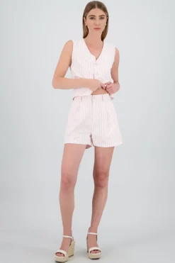 Short amplio rayas