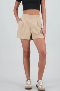 Short liso de vestir con pinzas
