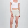 Shorts con fleece y bolsas lisos