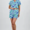 Shorts detalle resorte estampado conchas