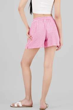 Shorts gingham textura