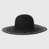Sombrero floppy aplicación brillo