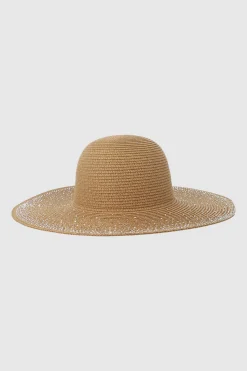 Sombrero floppy aplicación brillo