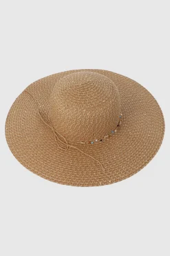 Sombrero playero tira charms
