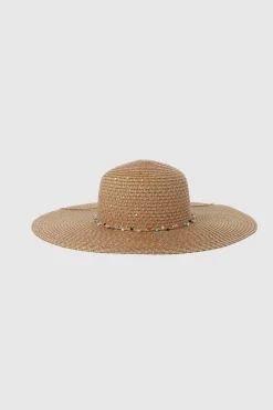 Sombrero playero tira charms