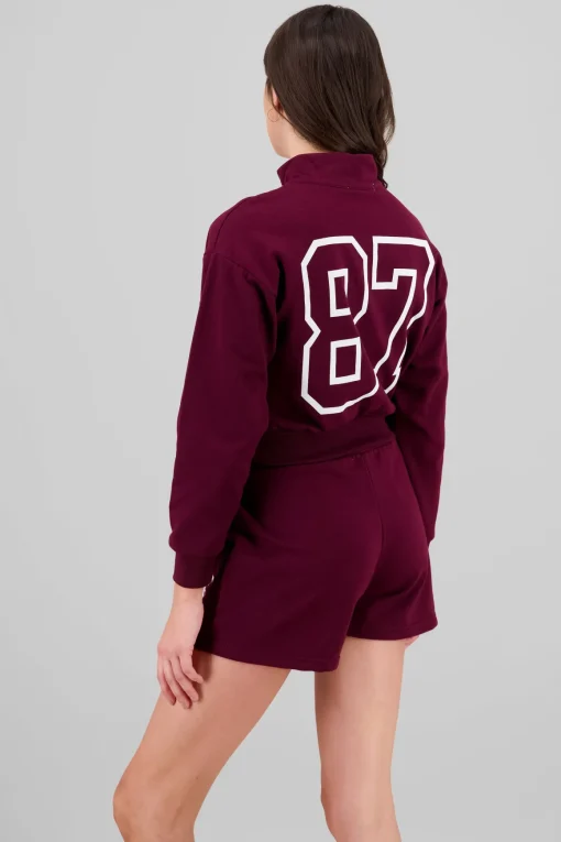 Sudadera brooklyn crop cuello alto