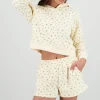 Sudadera con gorro estampado mini flores