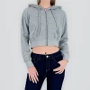 Sudadera corta con cierre