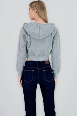 Sudadera corta con cierre