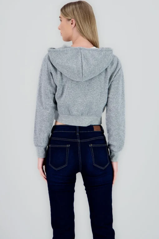 Sudadera corta con cierre