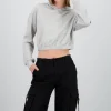 Sudadera corta lisa suave