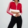 Sudadera deportivo crop detalle raya