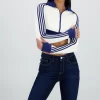 Sudadera deportivo crop detalle raya