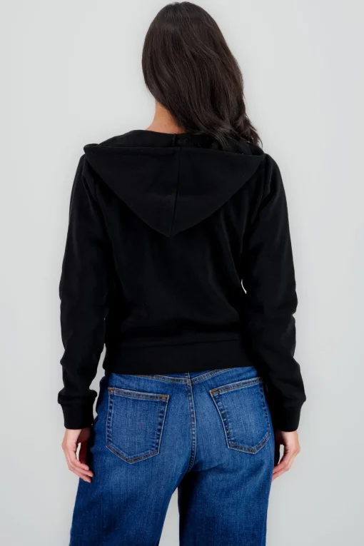 Sudadera larga con cierre