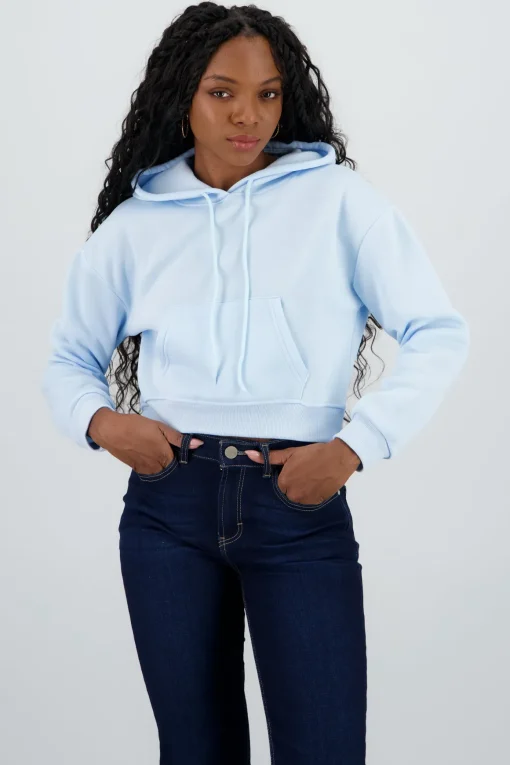 Sudadera lisa corta