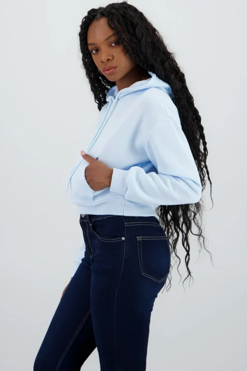 Sudadera lisa corta