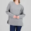 Sueter cuello redondo oversized liso