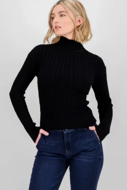 Sueter manga larga tejido cuello