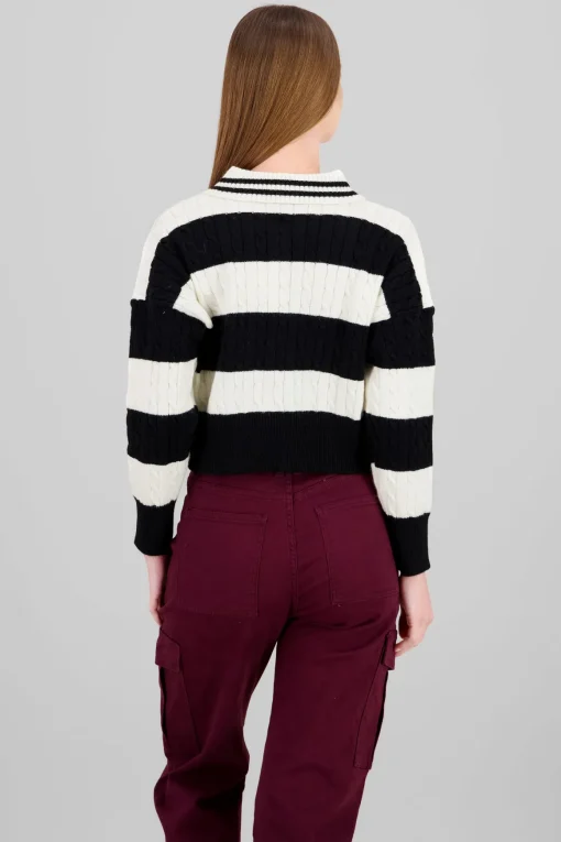 Sueter rayas cuello polo