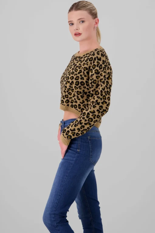 Sueter tejido animal print