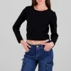 Sueter tejido cuello redondo