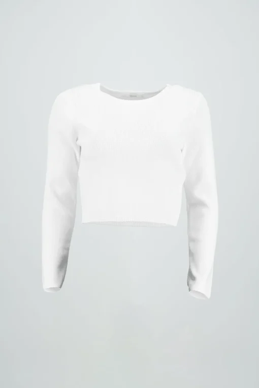 Sueter tejido cuello redondo